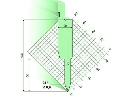 Punzones para plegar / aplastar 24°