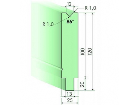 Matrices 86°, H=120mm