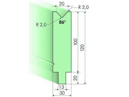 Matrices 86°, H=120mm