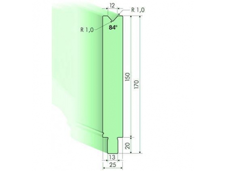 Matrices 84°, H=150mm