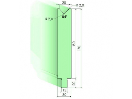 Matrices 84°, H=150mm