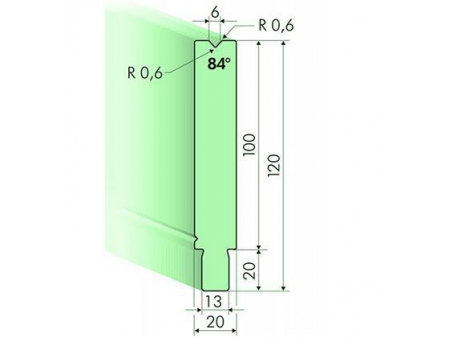 Matrices 84°, H=100mm