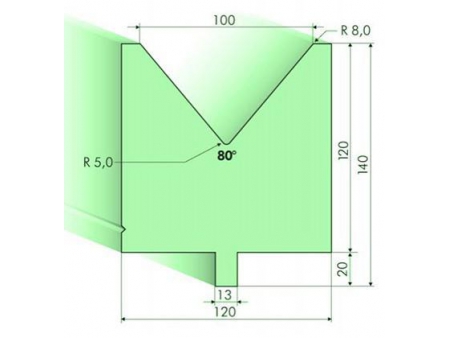 Matrices 80°, H=120mm