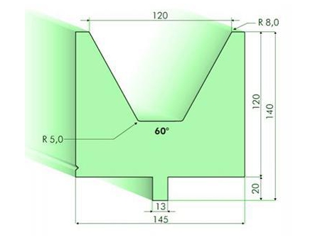 Matrices 60°, H=120mm