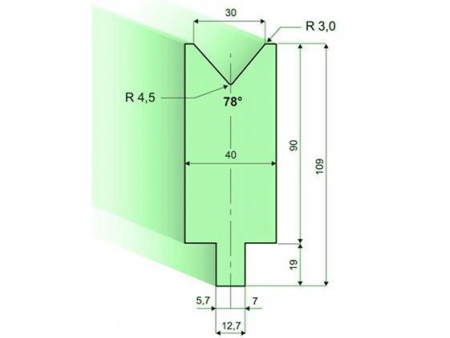 Matrices 78°, H=90mm