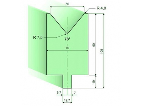 Matrices 78°, H=90mm