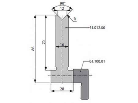 Matrices 90°, H=86mm