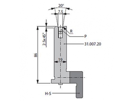 Matrices 20°, H=86mm