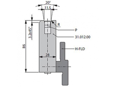 Matrices 20°, H=86mm