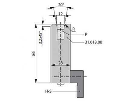 Matrices 20°, H=86mm