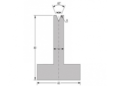 Matriz 60°, H=80mm