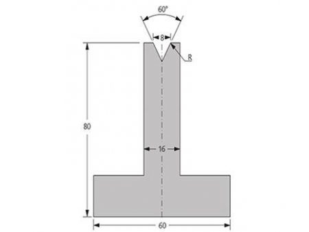 Matriz 60°, H=80mm