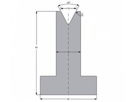 Matriz 60°, H=80mm