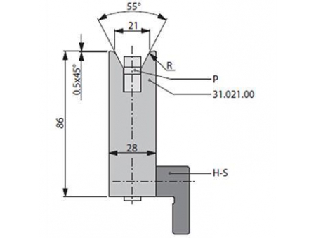 Matrices 55°, H=86mm