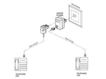 Adaptador telefónico, para Suiza