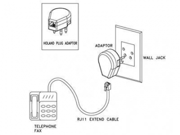 Adaptador telefónico, para Países Bajos