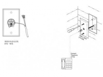 Toma telefónica de pared