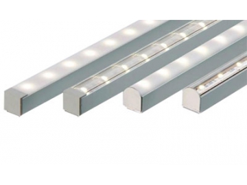 Lente LED extruida, difusor y tubo