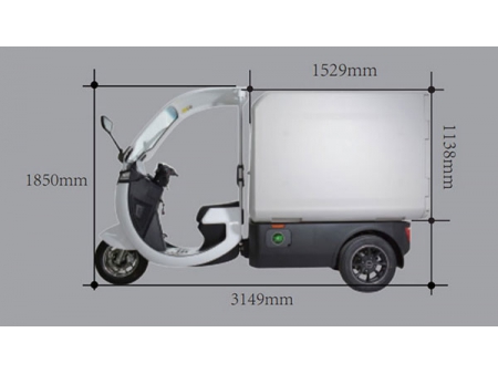 Motocarro refrigerado eléctrico