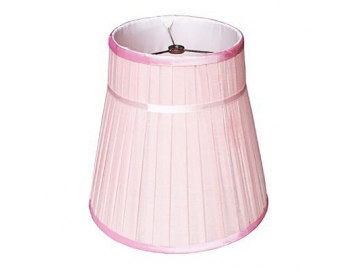 Pantalla para Lámpara, Forma Cónica de Algodón Plisado en Color Rosa Claro   DJL0580
