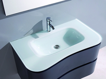 Mueble de Baño, Elegante en Color Azul Matter con Espejo LED - IL1793