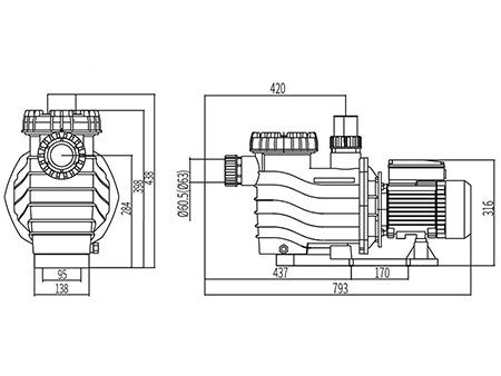 Bomba para piscina DXD-320YM