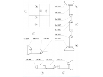 Perfil para puertas batientes modelo 100 (TM100)