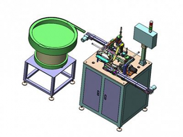 Máquina de montaje automatizado para tornillos de durmientes