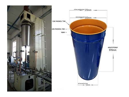 Máquina de producción de tambor de acero cónico