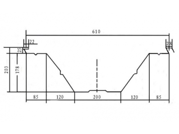 Máquina formadora de techos curvos de acero BH-914-610