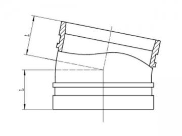 Codo ranurado 11 1/4°