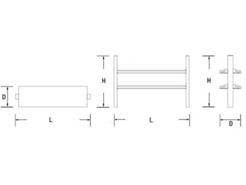 Estante rack (doble cara)