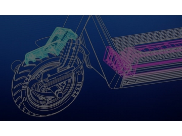 Scooter Eléctrico, con Ruedas de 8.5'' y Tracción Trasera de 380W Serie 858