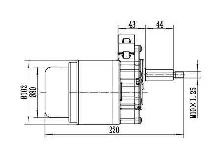 Motor de Imán Permanente, con Escobillas 250W (2800 RPM) - ZD101AZ1