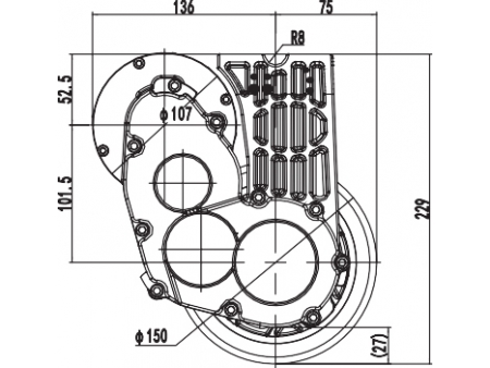 Kit de Motor con Escobillas de 500W, ZD109A8-JS13S; Motor de Accionamiento