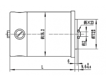 Motor de Imán Permanente, con Escobillas 400-800W - ZD116A1; Motores con Escobillas