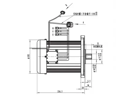 Motor de tracción 7000W (sin escobillas), TR155B