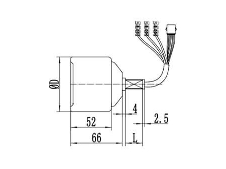 Motor de Imán Permanente sin Escobillas 60-100W, GF043AH; Motores Brushless