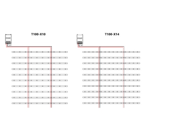 Tira LED rígida con retroalimentación T100-X10 / T100-X14