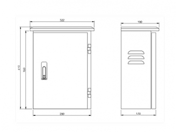 Gabinete eléctrico de puerta única (montaje en pared, acero inoxidable 304/316L, IP66)