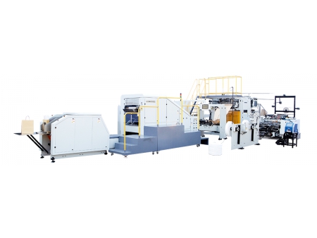 Máquina para fabricar bolsas de papel con manija enrollada automática, tipo rollo continuo,  SBH330B/450B-HD