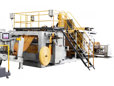 SBH550T/550TB-TH  Máquina automática para fabricar bolsas de papel con asa plana interna, alimentada por rollo