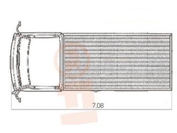 Camioneta de plataforma o puertas laterales abatible, FK6-80T