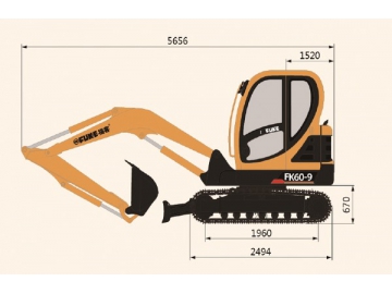 Excavadora sobre oruga, FK60-9