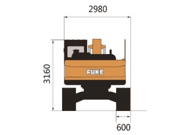 Excavadora sobre oruga / Excavadora oruga / Excavadora de oruga, FK215-9