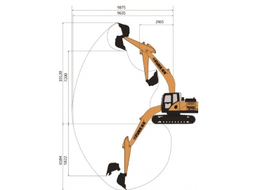 Excavadora sobre oruga / Excavadora oruga / Excavadora de oruga, FK215-9