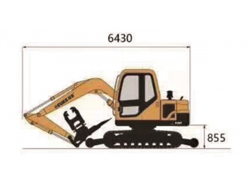 Excavadora sobre rieles / Excavadora ferroviaria / Excavadora de rieles, FK80T