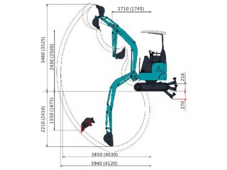 Mini Excavadora, SWE18UF; Excavadoras Pequeñas, Maquinaria Pesada