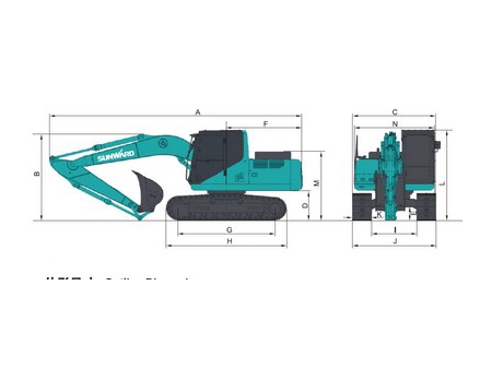 Excavadora Mediana, SWE155E-3H; Maquinaria de Construcción