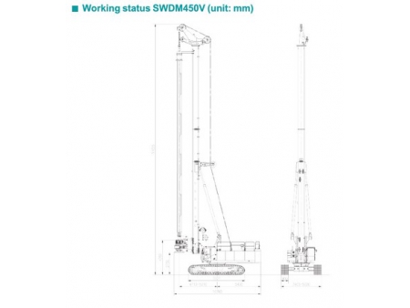 Perforadora Rotativa, SWDM450V; Perforadora Sobre Orugas